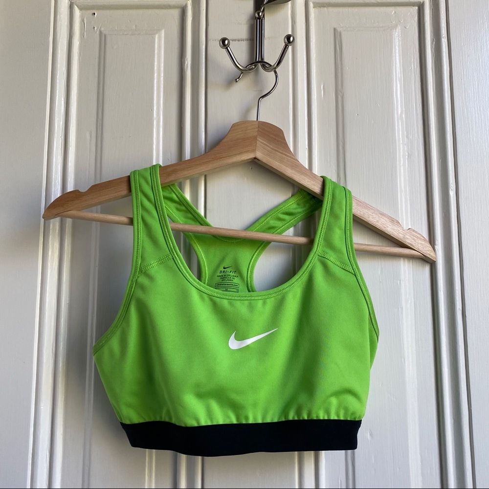 Nike Lime Green Dri-Fit Racerback Sports Bra
